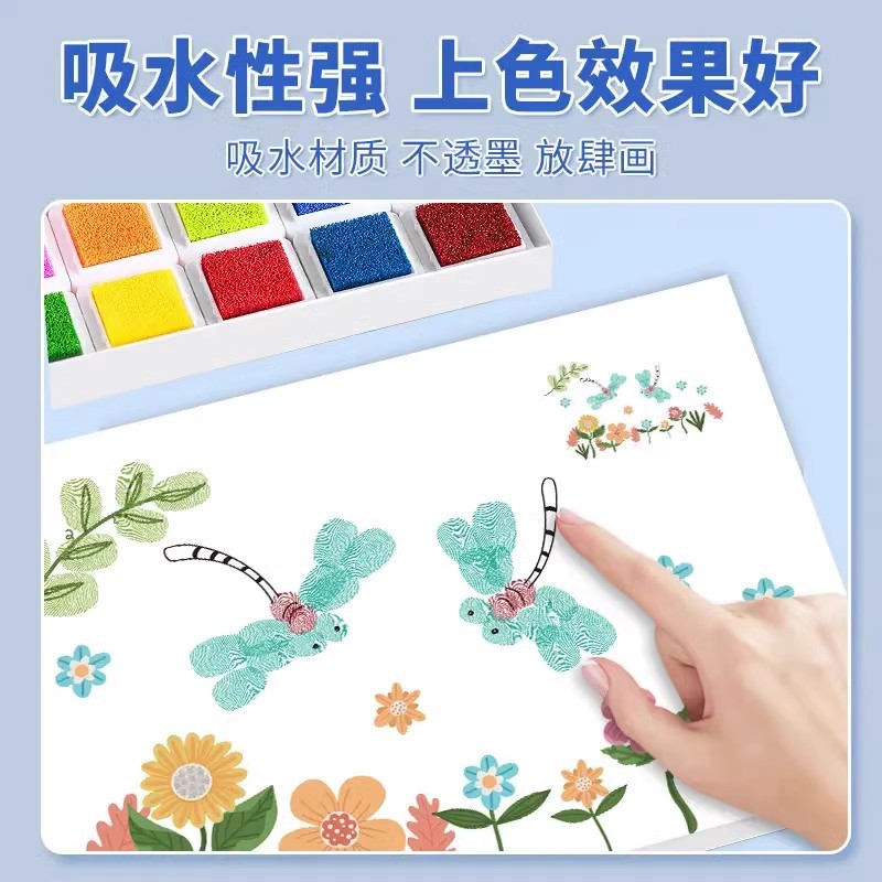 Duoduo conejo niños graffiti dedo pintura Tarjeta de Kindergarten impresión mesa de tinta pintura creativa diversión colorear pintura dedo impresión