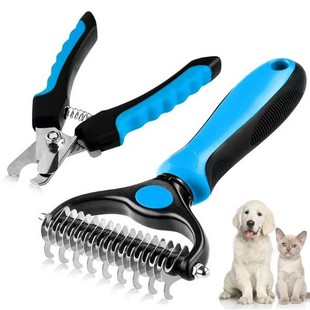 Cross-Border Popular Cat and Dog Pet Comb, Hair Trimming, Nail Scissors, Cleaning Set, Essential Pet Supplies