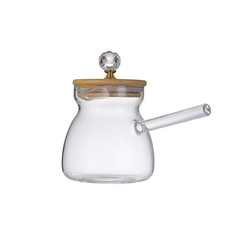 Café de vidrio de alta borosilicona árabe vidrio transparente resistente al calor cafetera de café de mano oficina doméstica té de flores