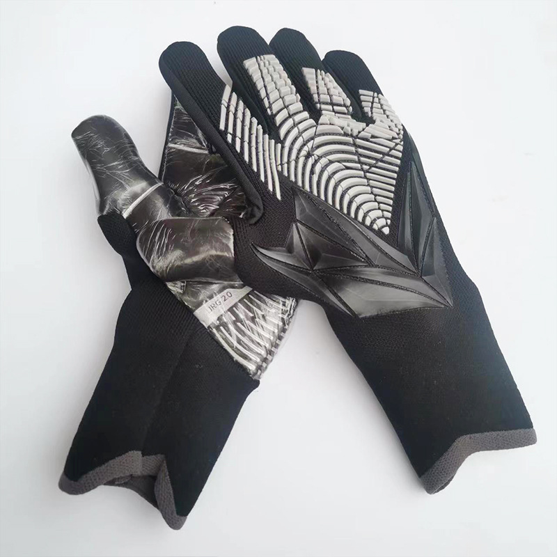 Guantes de portero de fútbol gruesos para adultos y niños, guantes sin dedos de látex antideslizantes transpirables, guantes de portero de fútbol