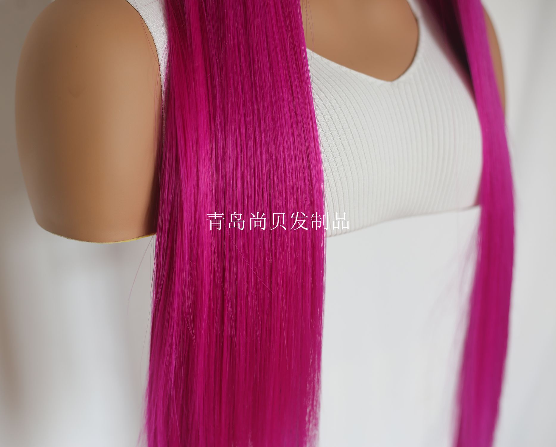 Rose red synthetic lace front
