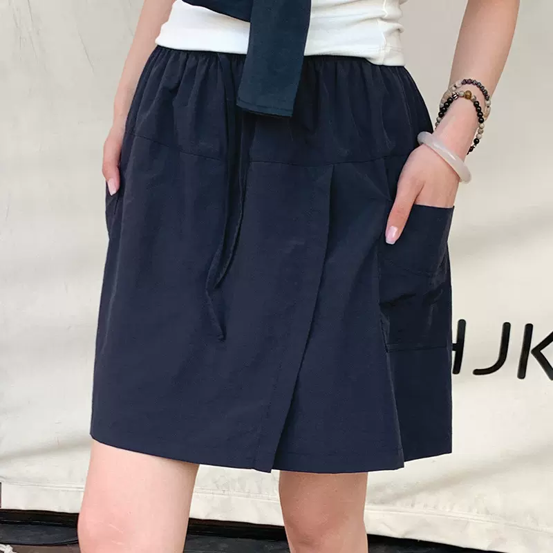 【抖音爆款】工装裙裤女夏气质百搭时尚设计感半身裙短裙防走光裙