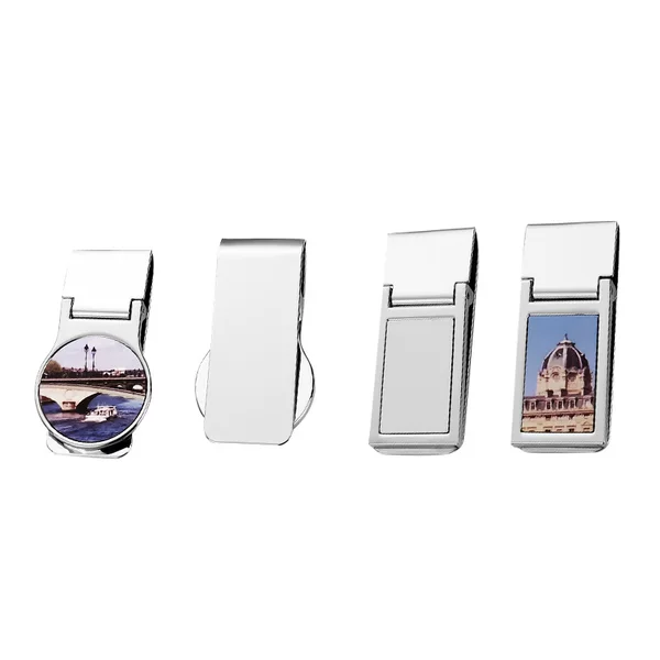 Europe and the United States cross-border thermal transfer metal crafts wallet creative zinc alloy business gifts banknote clip logo