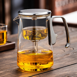 Heat-Resistant Magnetic Tea Set 2025 Tea Water Separation Cup Full Glass Tea Maker New Classy Elegant Cup Teapot