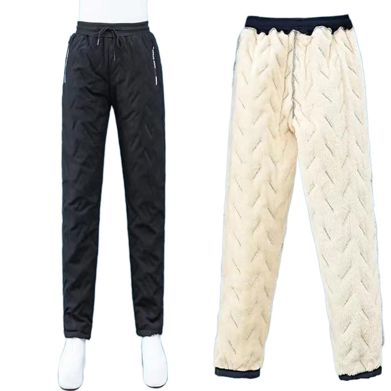 2024 nuevo estilo pantalones de algodón de gran tamaño para mujer invierno más pantalones de nieve gruesos de terciopelo pantalones de algodón a prueba de viento y lana de cordero cálida image 6
