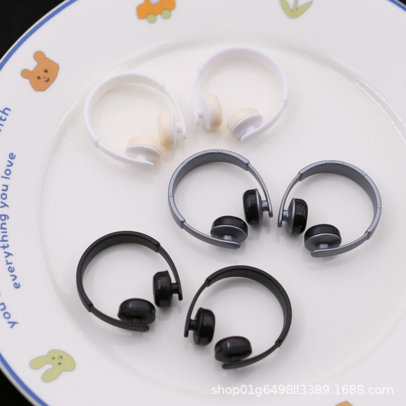 Cute small doll, realistic headphones with accessories