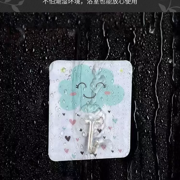 Paste the hook sticker strong wall surface free punch dormitory hanging clothes hook multi -functional home cartoon wall -mounted sticky hook