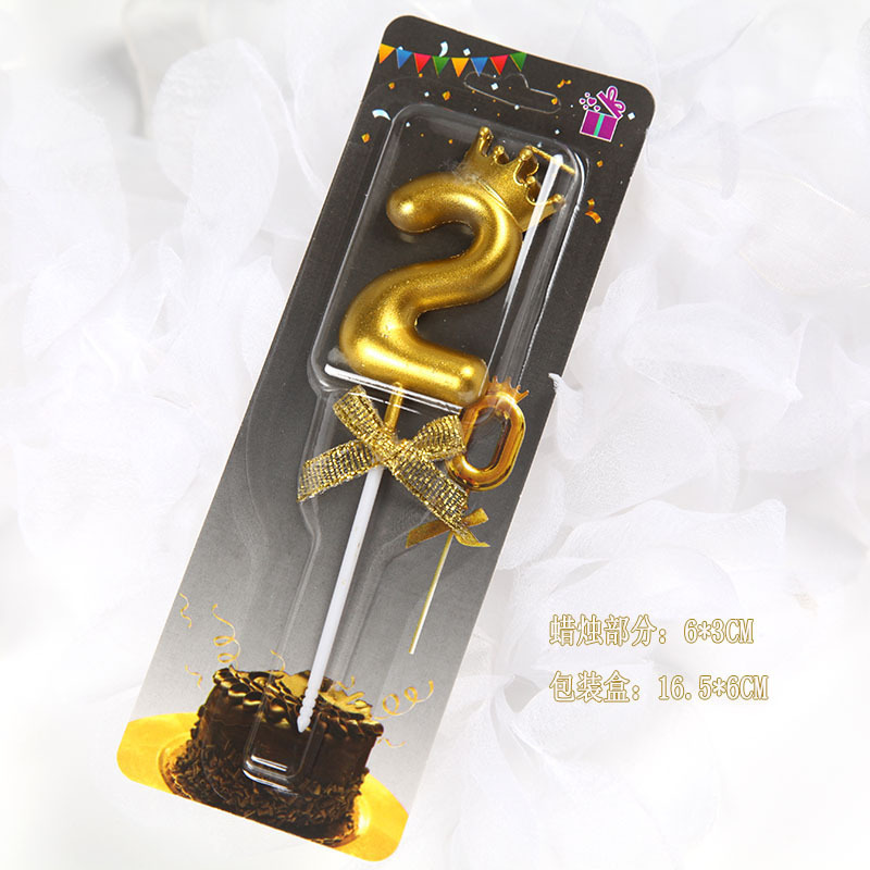 デジタルキャンドルケーキデコレーションゴールデンデジタルベーキングロングポールスレッドクリスタル誕生日キャンドルパーティー雰囲気用品|undefined