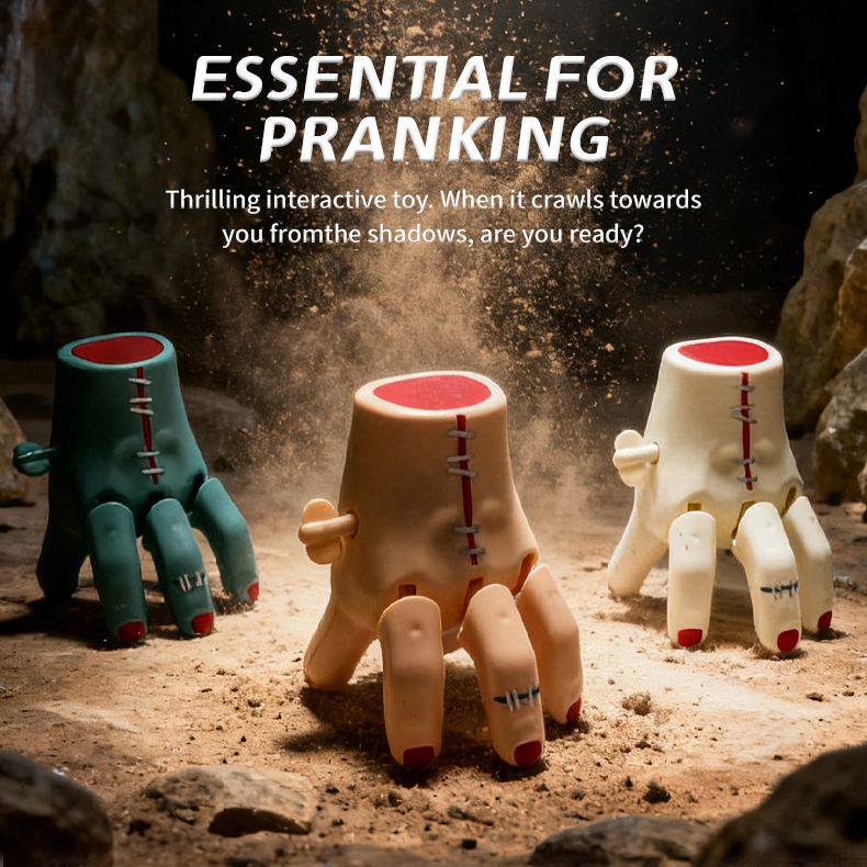 Grensoverschrijdend Halloween Addams' Kruipende Afgehakte Hand Prank-speelgoed dat een menselijke hand nabootst om anderen mee voor de gek te houden._voghion.com