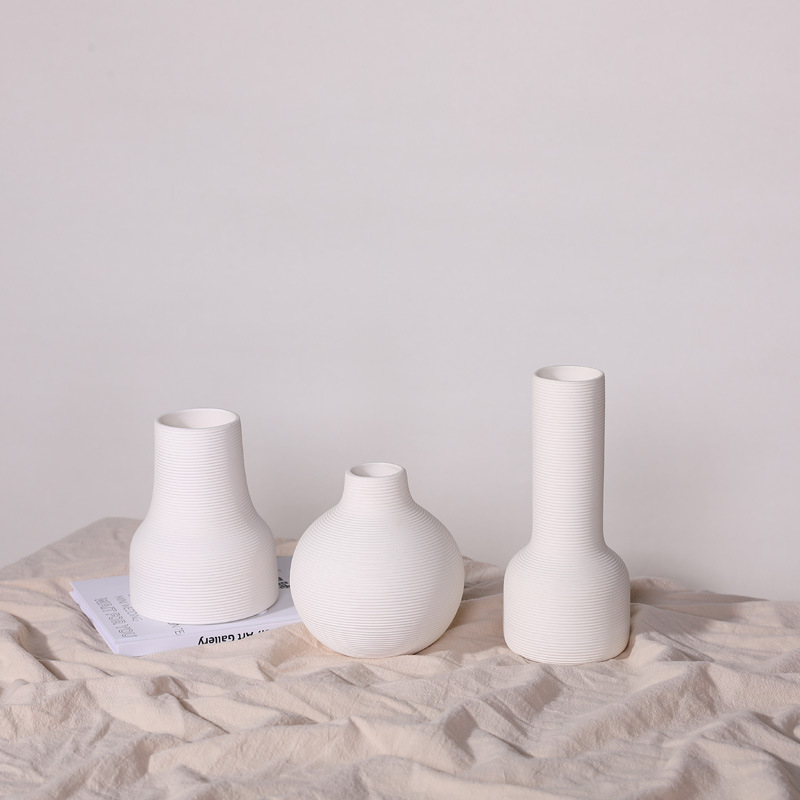 Ins embrión simple jarrón de cerámica decoración de flores secas sala de estar arreglo floral creativo B & B estilo decoración gabinete TV dispositivo de flores