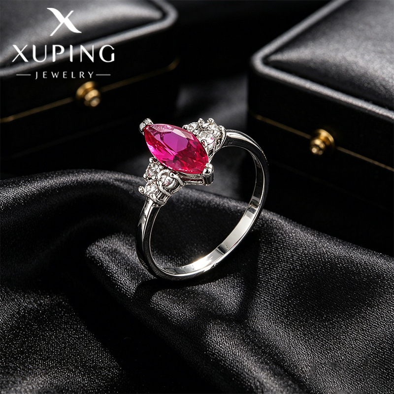 Xuping colección rosa anillo en forma de ojo de caballo estilo nicho simple temperamento elegante anillo de damas al por mayor