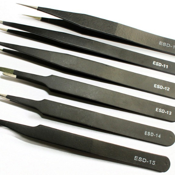 不锈钢防静电镊子弯头尖头镊子多肉夹工具焊接套装维修挑毛镊子