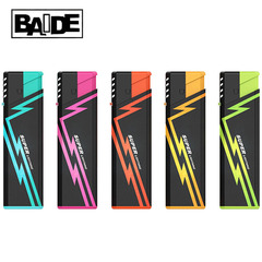 The Bade W01 windproof lighter is rechargeable, creative, stylish, and features a thick plastic body. It is a disposable electronic lighter and is available for wholesale.