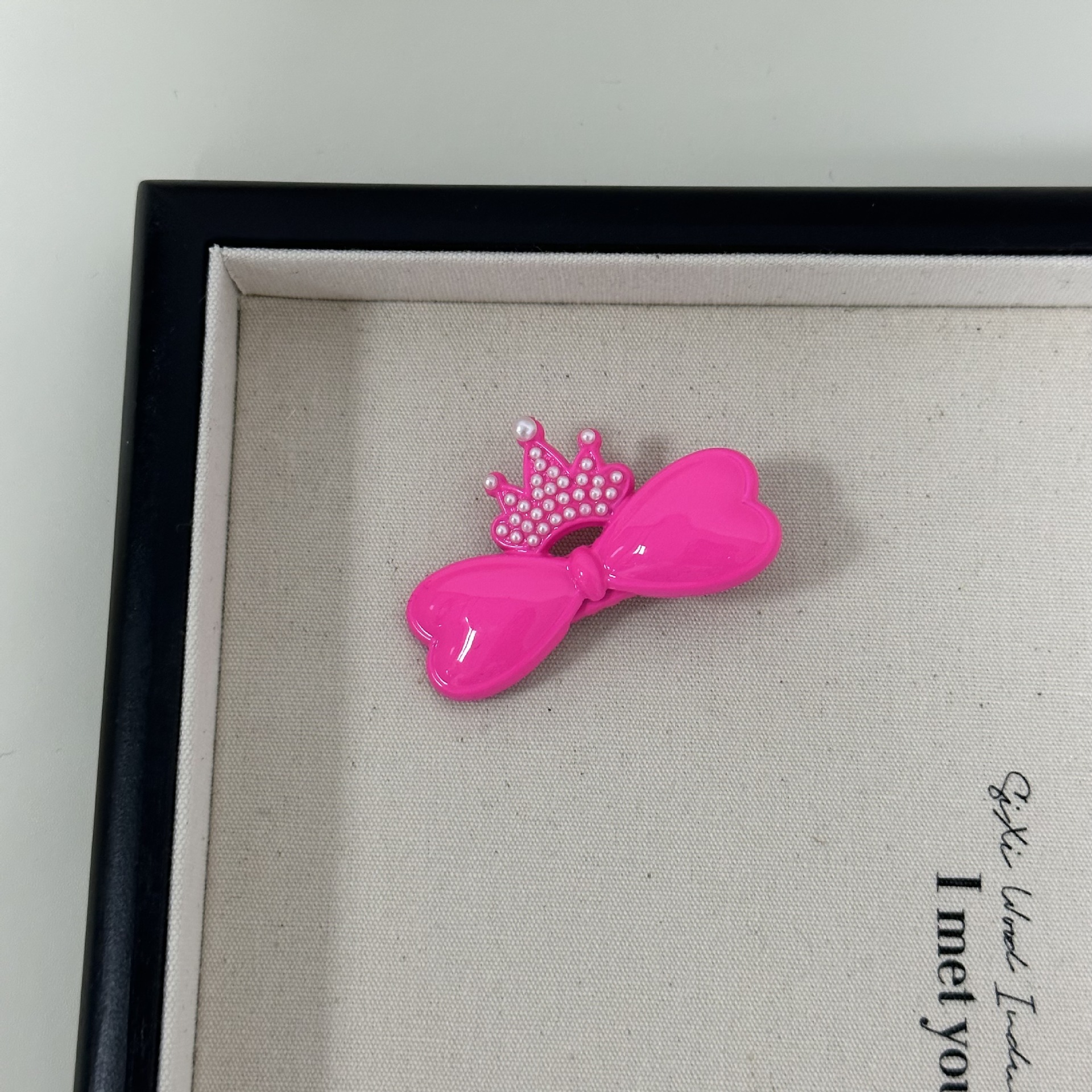 Sweet Cool Girl strik Kroon Parel haarspeld niche hoogwaardige metalen zijpony clip eendenbek clip_voghion.com