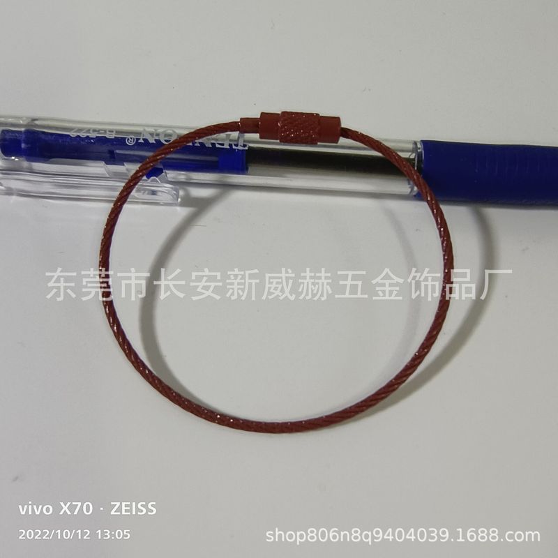 現物カラー塗装ワイヤーリング塗装ワイヤーリングステンレスワイヤーリングロープキャンディー色ワイヤーロープ|undefined