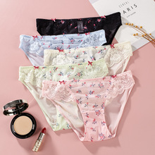 2025新款内裤日系碎花网红少女内裤性感蕾丝薄款包臀内裤厂批发