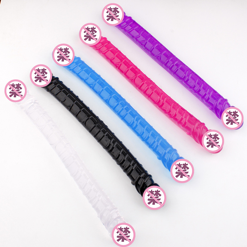 Double-Headed Dragon Dual-Ended Dildo, Flexible TPE, Colorful Finish — detail image 2