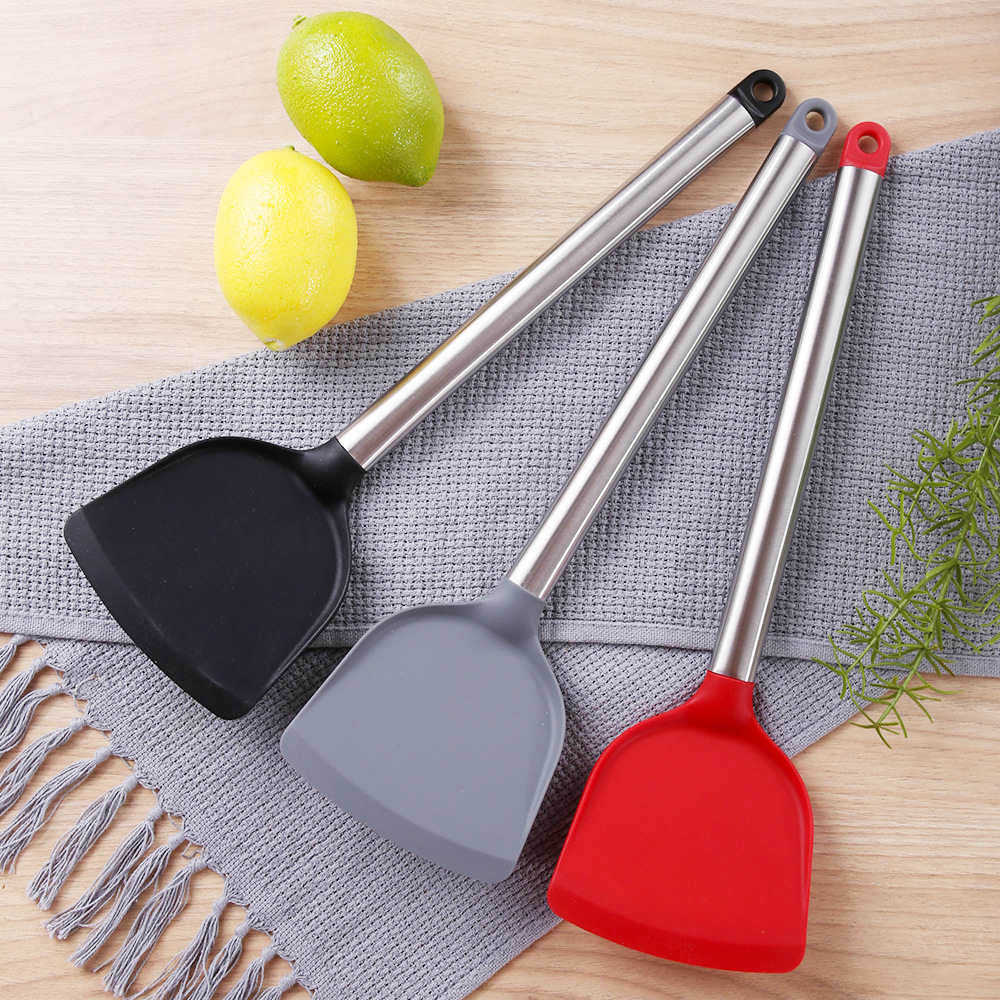 耐高溫硅膠鏟子家用硅膠廚具廚房工具烹飪不粘廚具硅膠鍋鏟工貿