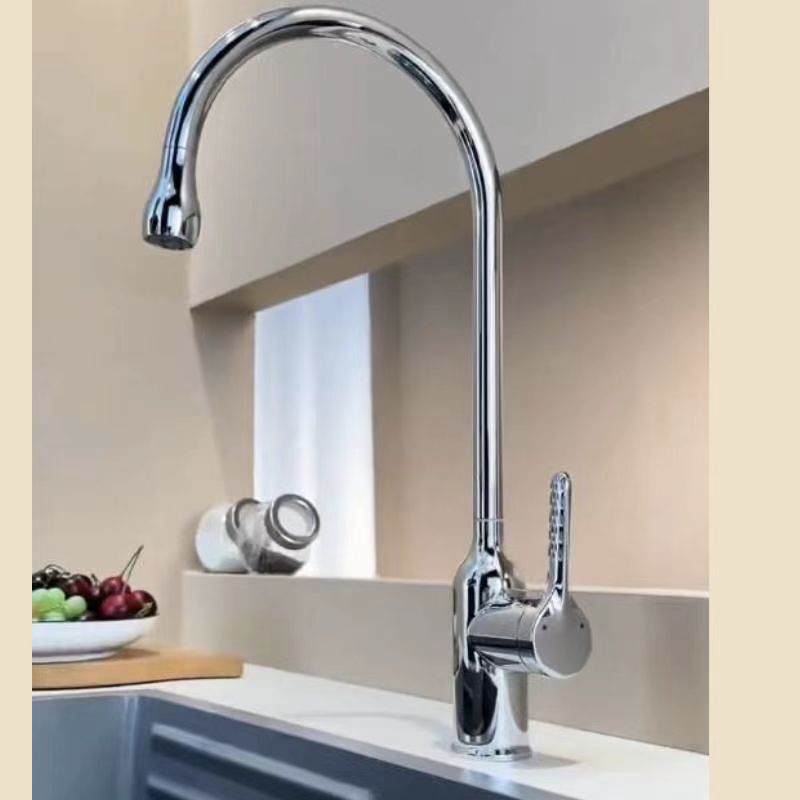 Factory Direct Sales Kitchen Stainless Steel Faucet Sink Sink Laundry Sink Hot and Cold Faucet High Neck Long Neck