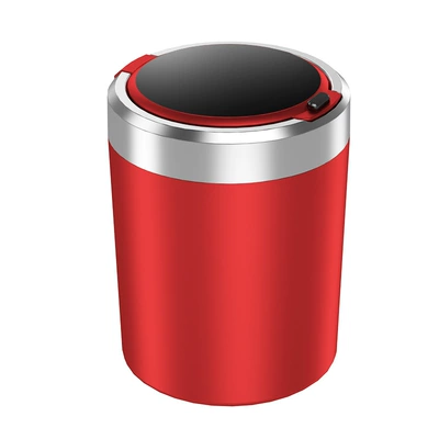 Car ashtray Metal Stainless Steel Pop-Up Lid - y6a-red-stainless-steel-liner