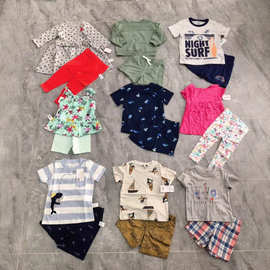 新款婴儿2件套男女童短袖套装外贸儿童外出服童装批发summer set