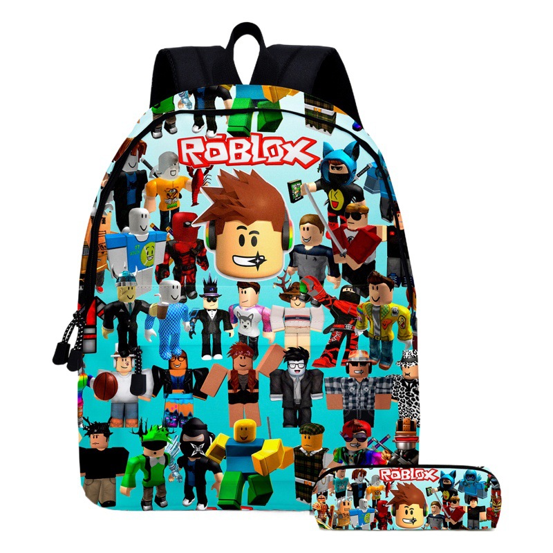 Robloxリュックサック小中学生かばん子供用リュックサックアニメ漫画リュックサックランチバッグペンバッグ