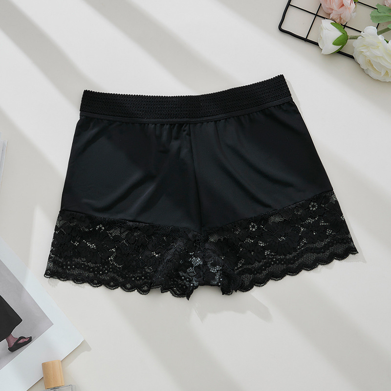 Nuevos pantalones de encaje de hielo para mujeres, encaje sexy, ropa interior de cintura alta transpirable, comercio exterior transfronterizo