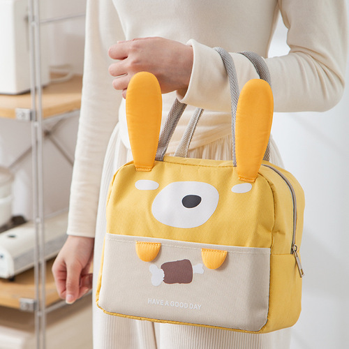 Insulated bag lunch box hand bag lunch bag canvas bag office worker student bring rice aluminum foil meal bag lunch box