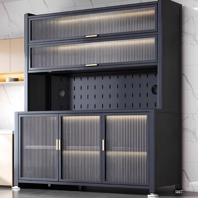 Kitchen Slate Sideboard Multi-Functional Storage Rack Household Floor-Standing Multi-Layer Storage Cabinet Microwave Oven Steel Storage Cabinet Kitchen Slate Sideboard Multi-Functional Storage Rack Household Floor-Standing Multi-Layer Storage Cabinet Microwave Oven Steel Storage Cabinet