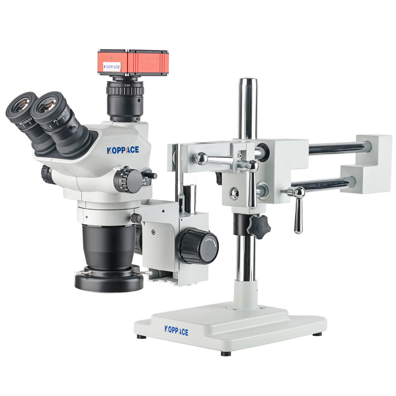 批发22X-150X高清三目立体显微镜连续变倍镜头可拍照录像在线测量