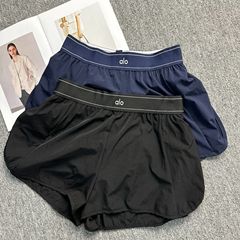 Alo 春夏ハイエンド立体ステッチウェビングヒップリフティングヨガパンツスポーツレジャー速乾性露出防止ショーツ女性用
