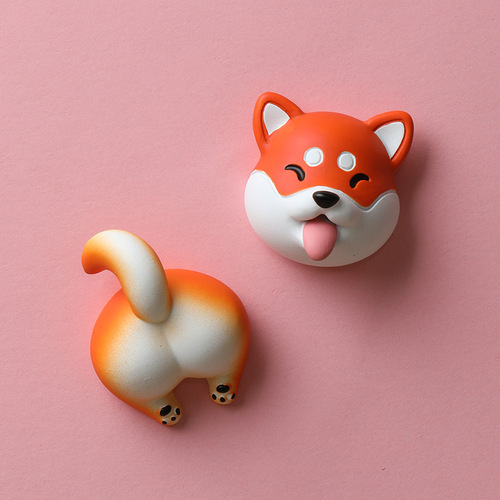 Animal head and tail refrigerator magnets, cute panda magnets, magnetic stickers, mobile phone case decorations, diy self-adhesive stickers