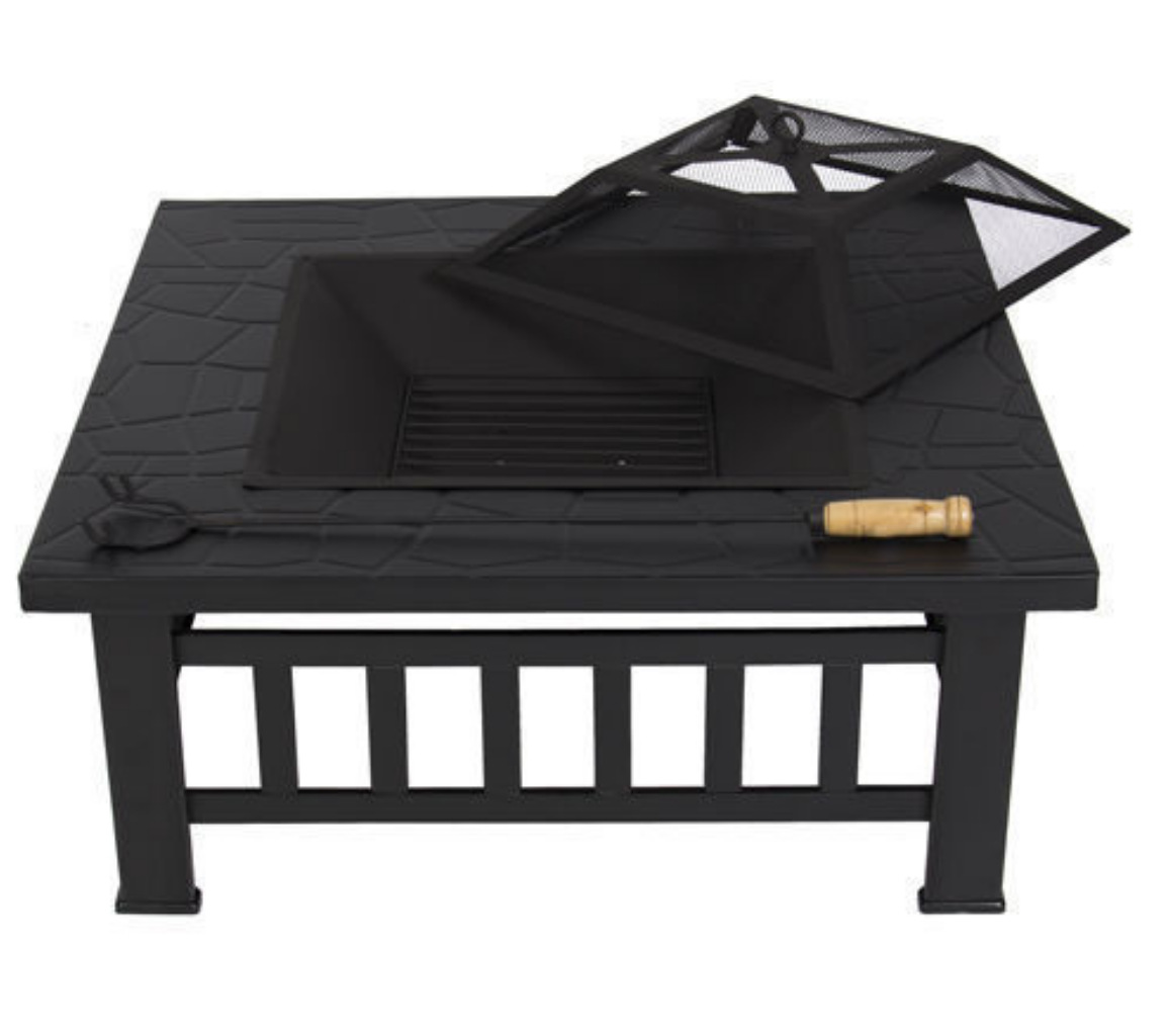 Comercio exterior europeo y americano cuadrado imitación mosaico camping escritorio barbacoa horno familia partido brasero horno de carbón