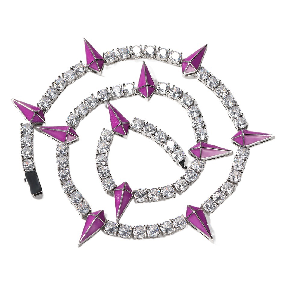 Hip hop rap negro Panther mismo collar de moda diseño de nicho de los hombres collar de circón accesorios de moda al por mayor