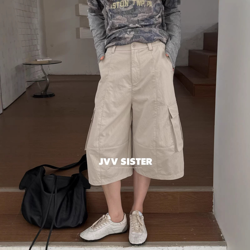 Jvv Thirteen Lines 2026 Summer New Slimming Work Pants High Waist Cropped Pants Versatile Casual Pants for Women Trendy 72292