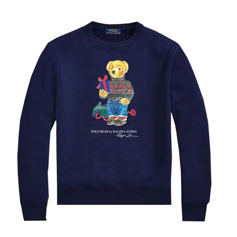 In-Stock Polo Bear Collaboration Bear-Themed Pure Cotton Crewneck Sweatshirt Long-Sleeve Ralph Lauren Autumn/Winter Couple Style