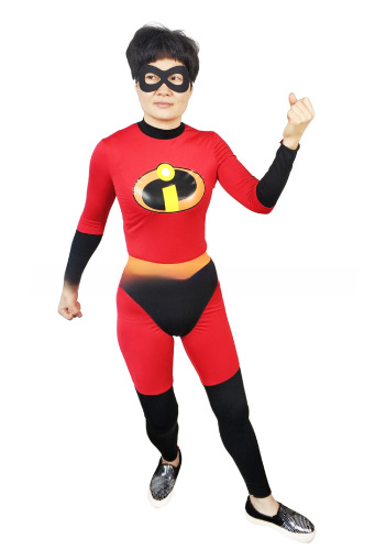 Superman Total Animated Movie Mother Tight Suit Cosplay Rubber Girl Halloween Costume Elastic Spandex