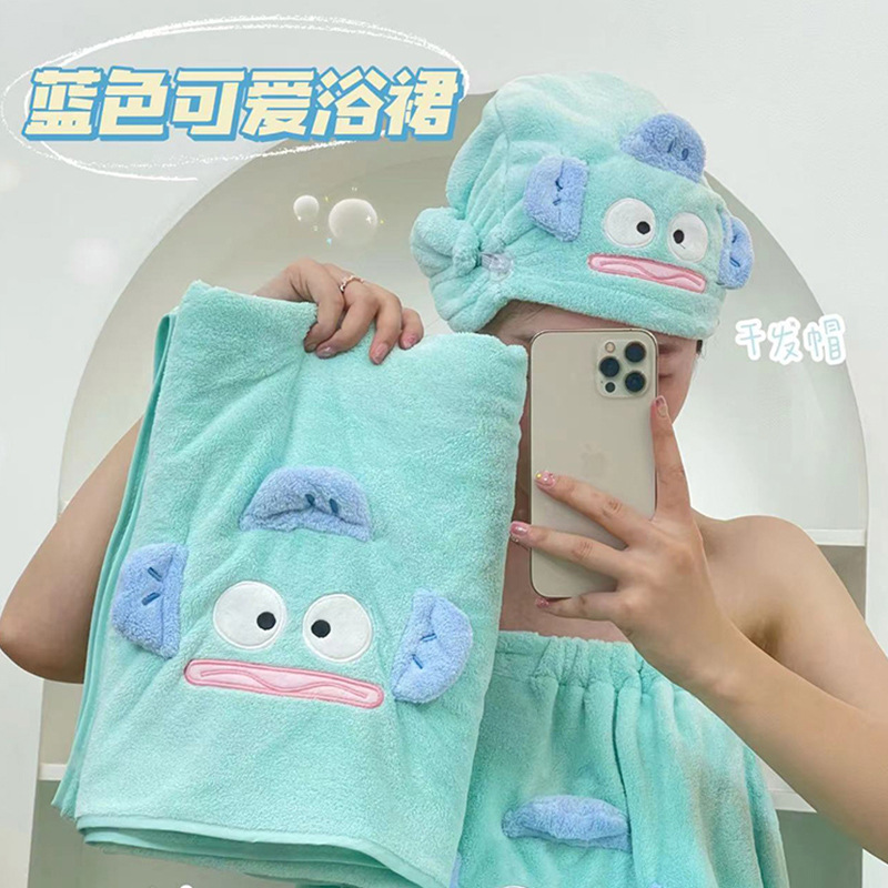 2023 nueva Toalla de baño de lana de coral absorbente de invierno de las mujeres de secado rápido Toalla de baño Linda sin pelusa Toalla grande conjunto de cuatro piezas