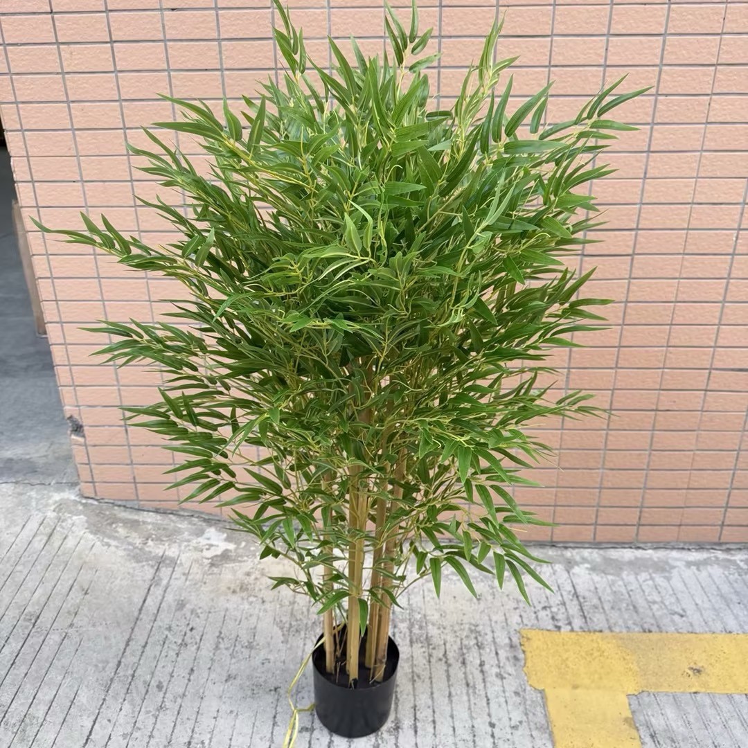 Simulación de plantación verde de plátano de bambú de tortuga grande planta de plantación de ventana interior diseño de ángulo de planta de árbol falso paisajístico