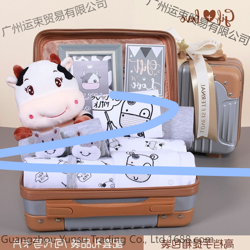 Caja de regalo de bebés de algodón primavera y verano, paquete de ropa de luna llena, paquete de regalo para hombres y mujeres. image 4