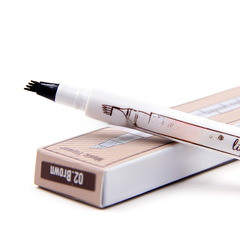 Music Flower Cross-border Best-Selling Four-Head Carved Pattern Eyebrow Liquid Eyebrow Pencil Long-lasting No Smear No Color Fading 