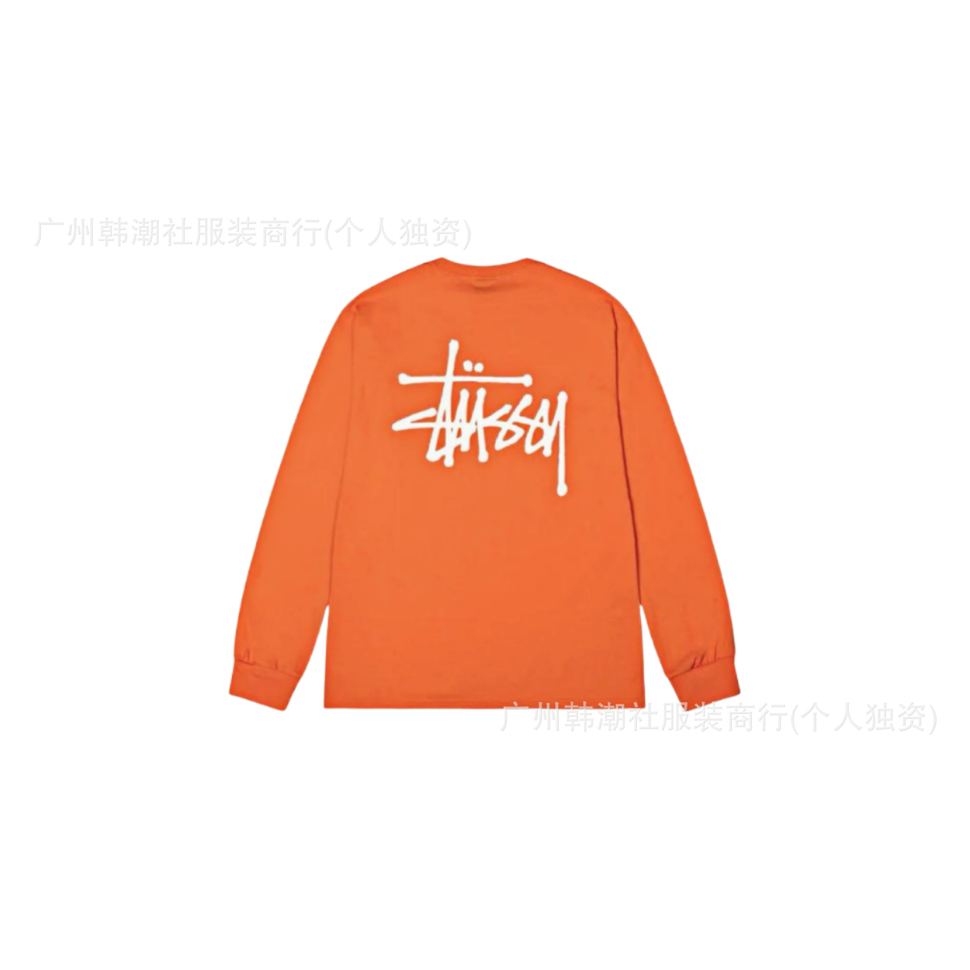 原標クロスボーダーの新型潮牌stuツアーの経典のアルファベットのプリントの丸首の長袖のtシャツは代行します。