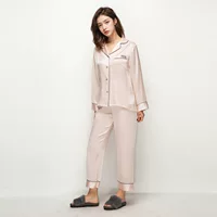 Silk pijama, long-sleeve, trousers, set