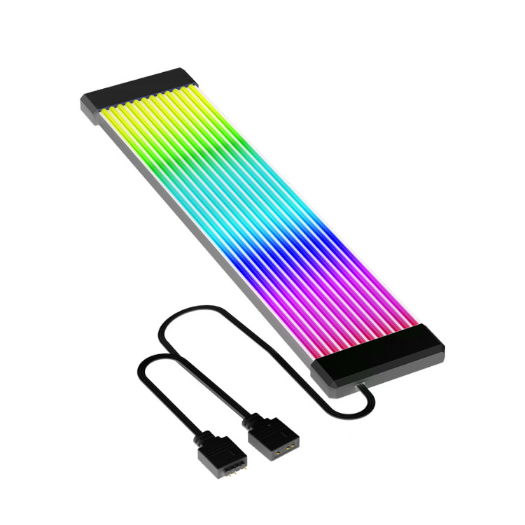 电脑霓彩线5v3针神光同步电脑机箱装饰ARGB灯条5v3针公母头发光线