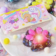 跨境爆款闪闪发光tpr新款猫爪捏捏乐新奇特闪灯玩具发光解压捏捏