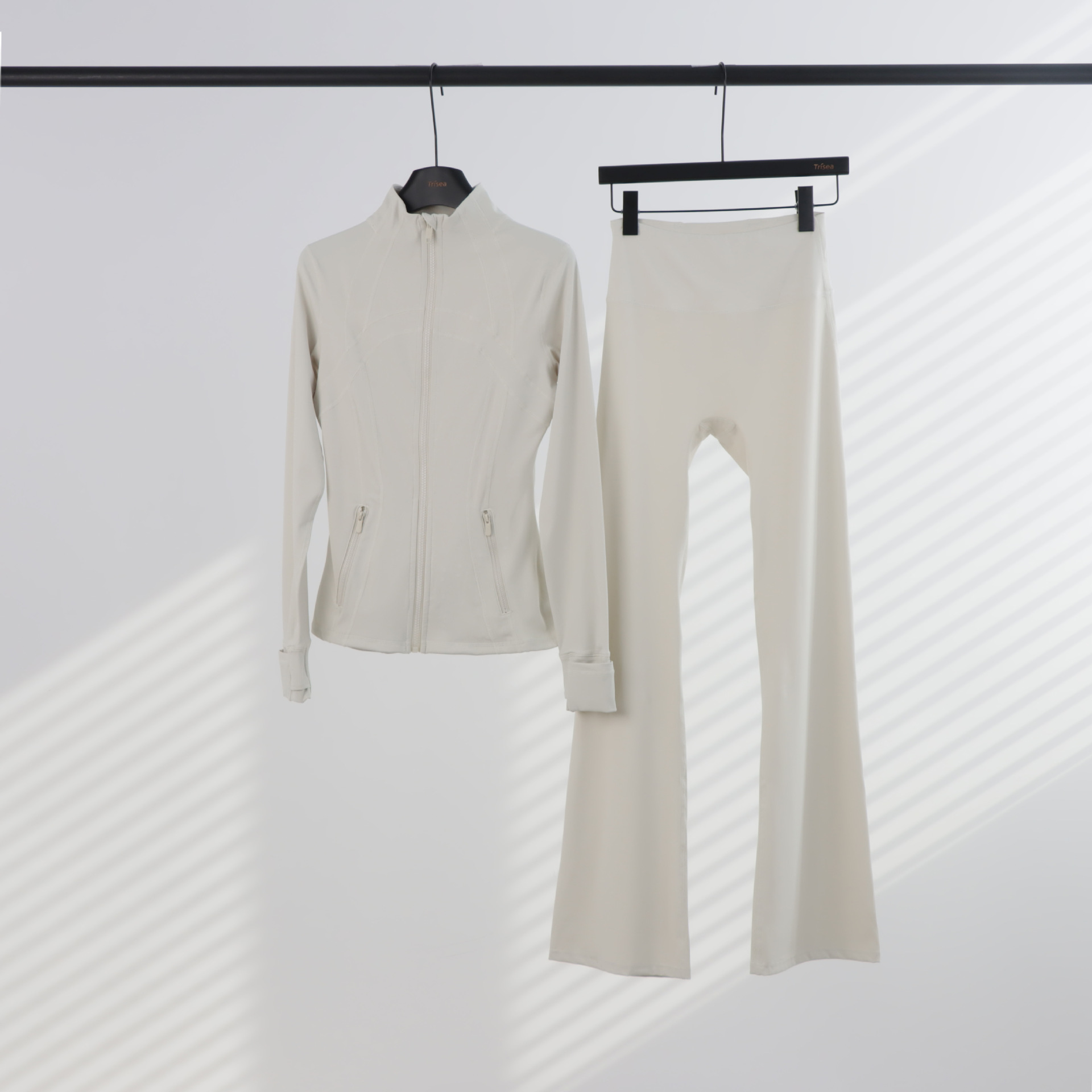 LULU chaqueta de cuello de喇叭 con cremallera, chaqueta de cuerpo, chaqueta de yoga elástica, mujer