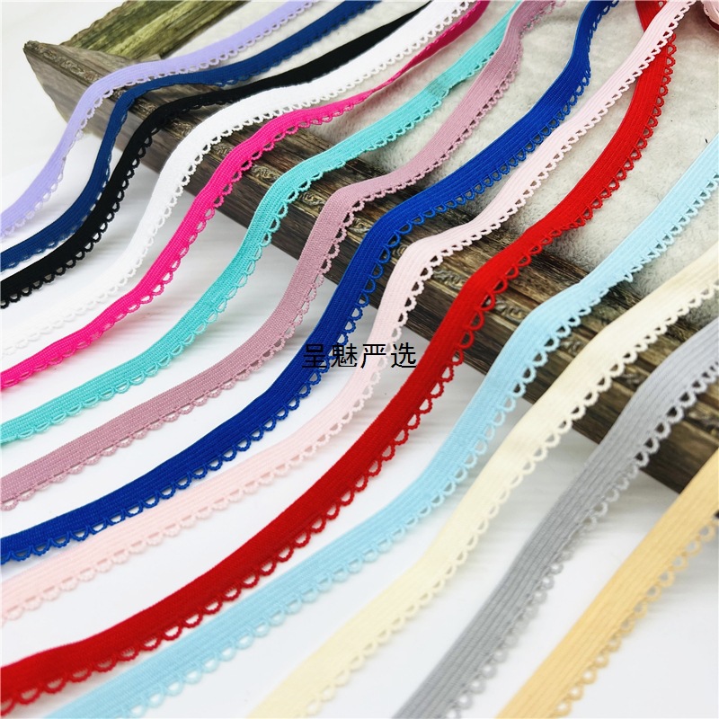 1CM宽蕾丝弹力带 花边松紧带弹性织带内衣内裤娃娃衣服装缝纫辅料