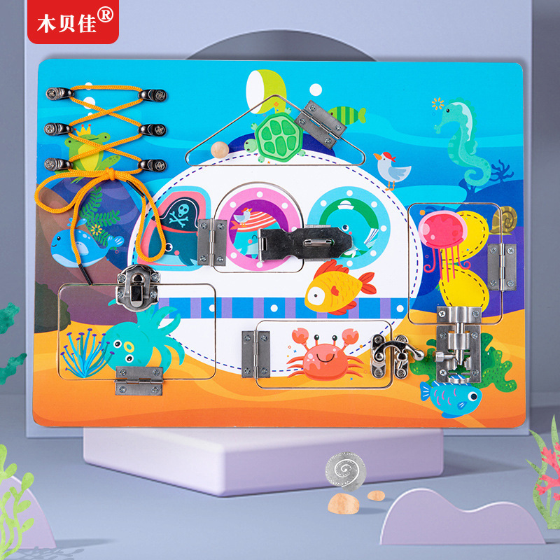 Procesamiento de fábrica, ayudas didácticas Montessori ocupadas personalizadas, juguetes educativos de educación temprana Montessori, tablero multifuncional para bebés ocupados