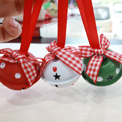 4cm Five-Star Butterfly Knot Bell Cross-Border Amazon Hot Item Christmas Festival Ornament Ring Accessory Metal Bell