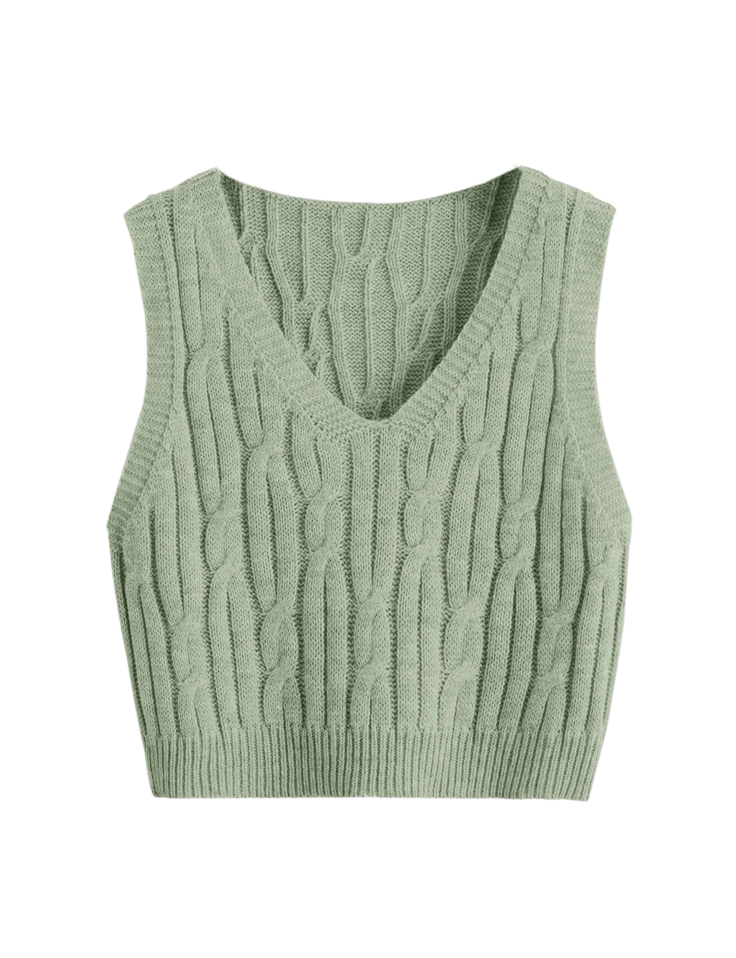 Twist Chaleco con cuello en V chaleco suéter 2022 nuevas mujeres de estilo coreano sin mangas suelto corto exterior superior